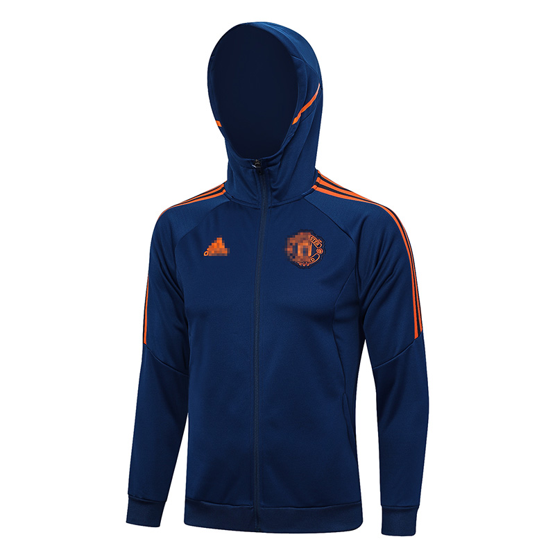 Chaqueta Entrenamiento con Capucha de Manchester United 2023/2024 Azul Oscuro